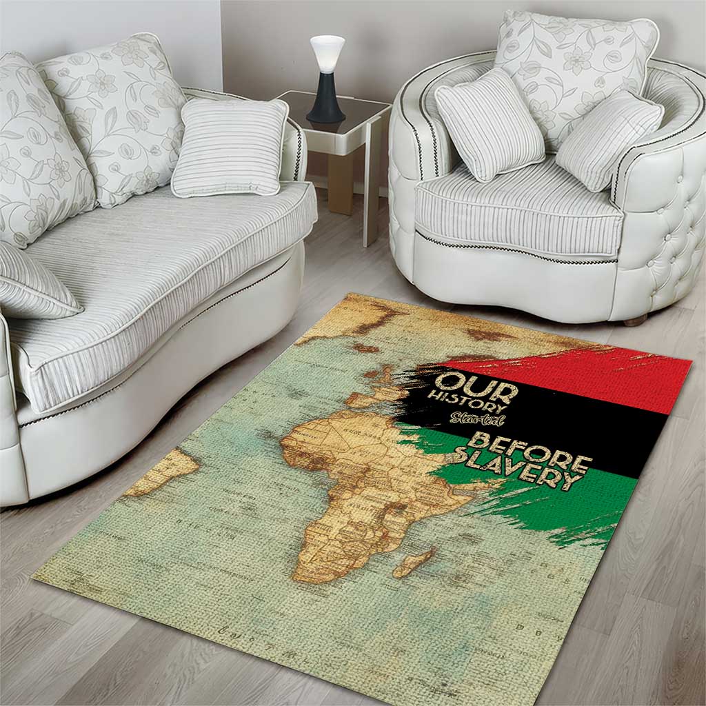 Pan-African Flag Day Area Rug African Map - Vintage Style LT15