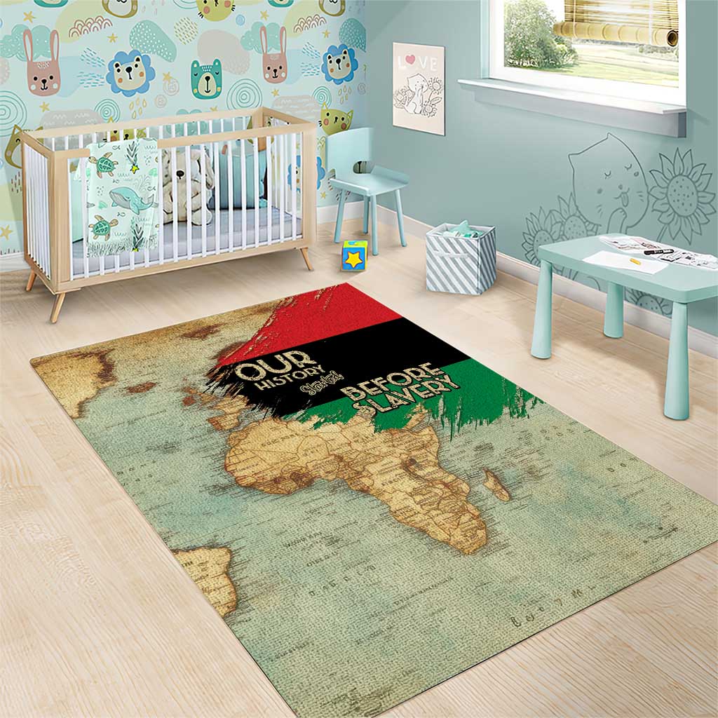 Pan-African Flag Day Area Rug African Map - Vintage Style LT15