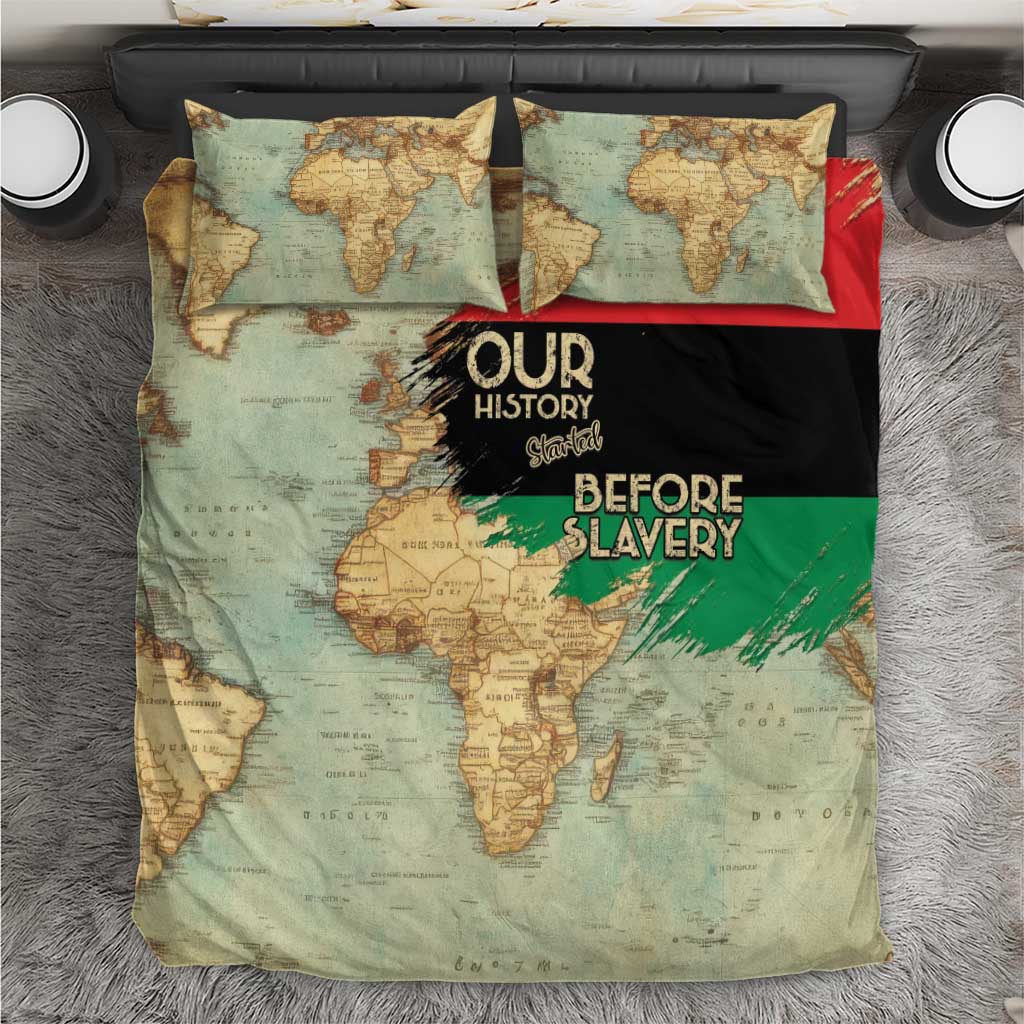 Pan-African Flag Day Bedding Set African Map - Vintage Style LT15