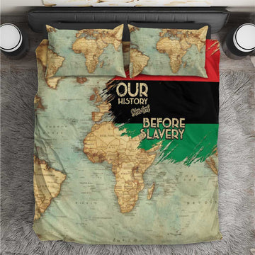 Pan-African Flag Day Bedding Set African Map - Vintage Style LT15
