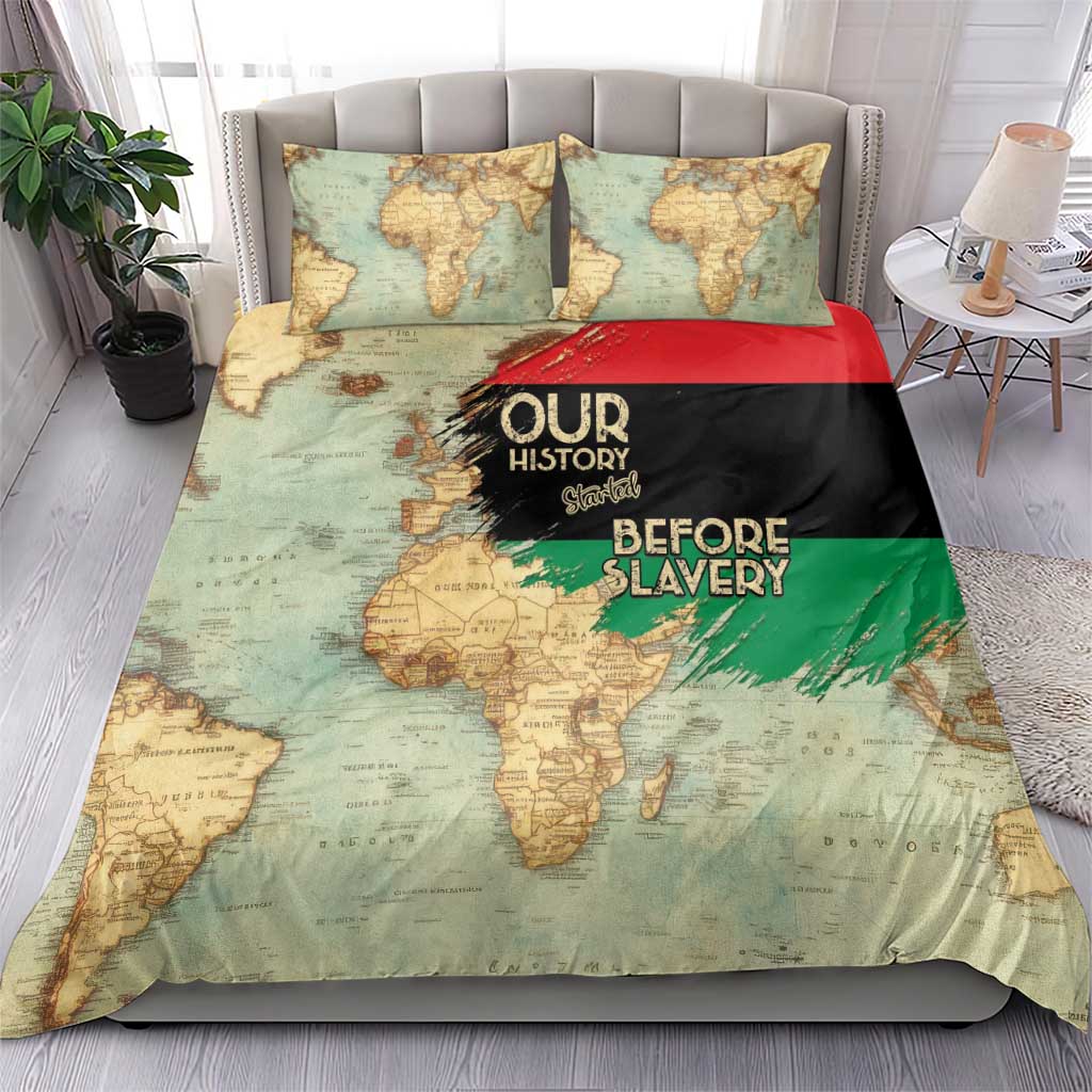Pan-African Flag Day Bedding Set African Map - Vintage Style LT15