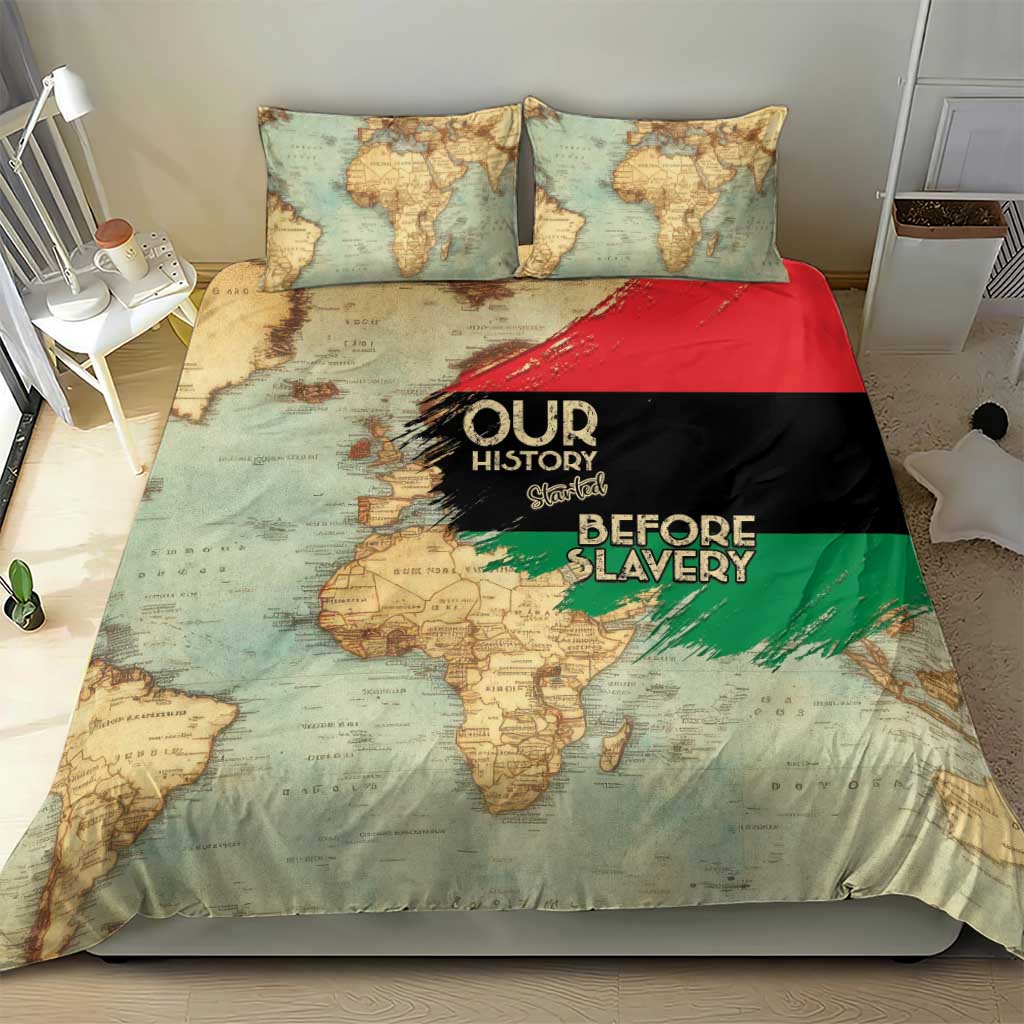 Pan-African Flag Day Bedding Set African Map - Vintage Style LT15