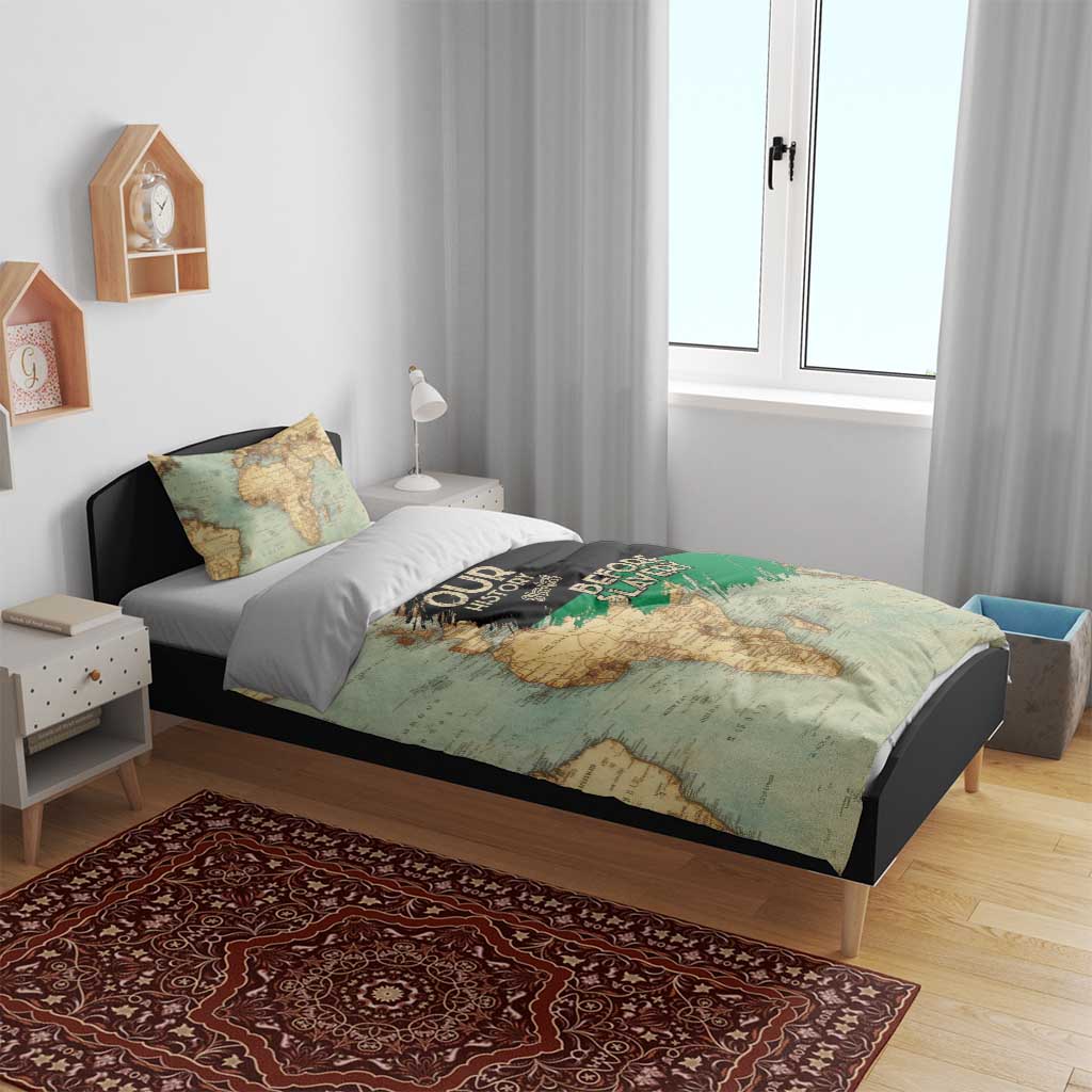 Pan-African Flag Day Bedding Set African Map - Vintage Style LT15