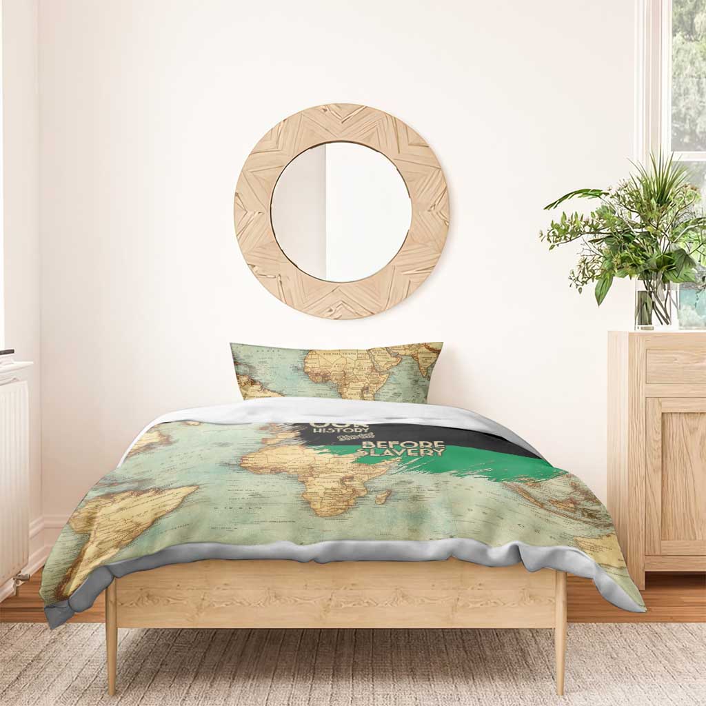 Pan-African Flag Day Bedding Set African Map - Vintage Style LT15