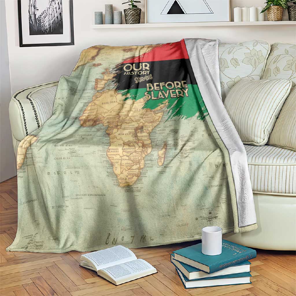 Pan-African Flag Day Blanket African Map - Vintage Style LT15