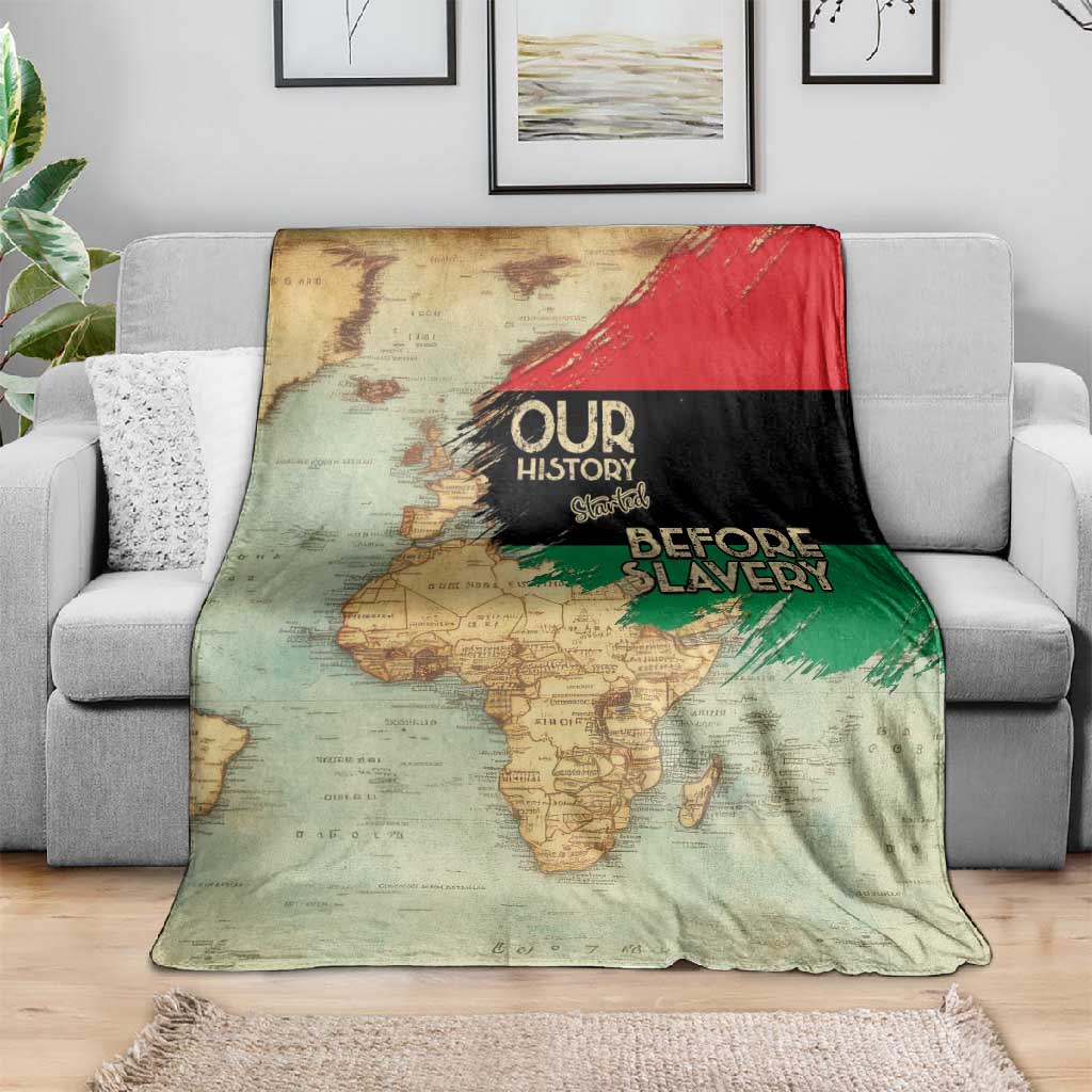 Pan-African Flag Day Blanket African Map - Vintage Style LT15