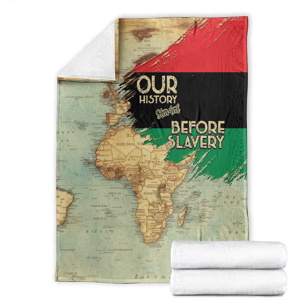 Pan-African Flag Day Blanket African Map - Vintage Style LT15