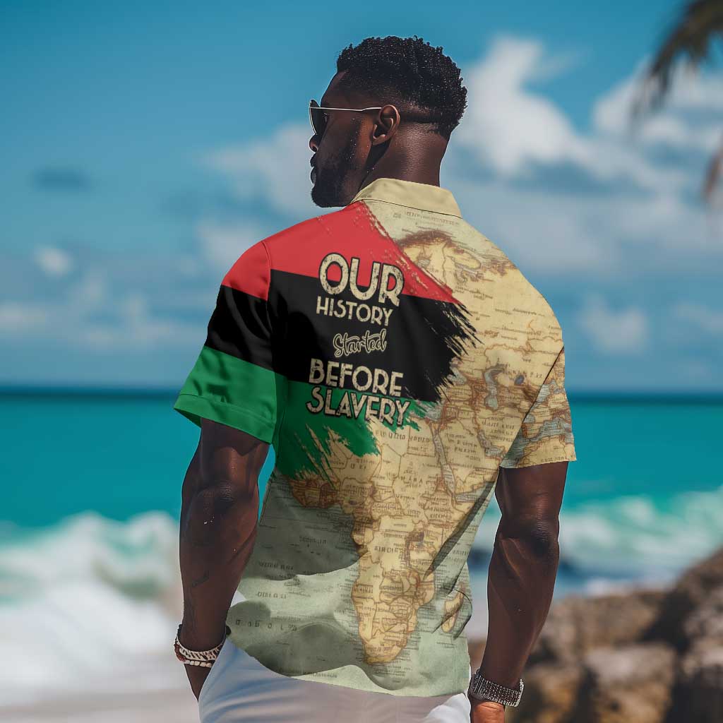 Pan-African Flag Day Hawaiian Shirt African Map - Vintage Style LT15