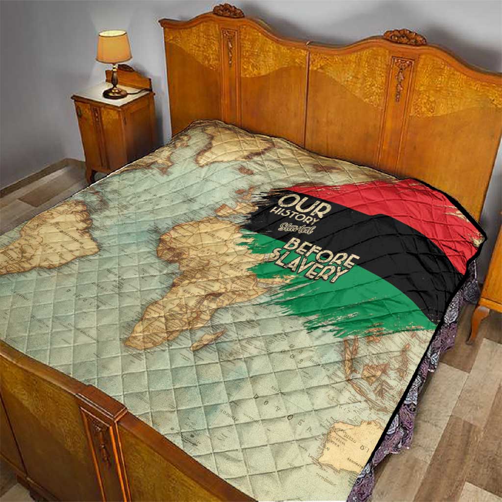 Pan-African Flag Day Quilt African Map - Vintage Style LT15