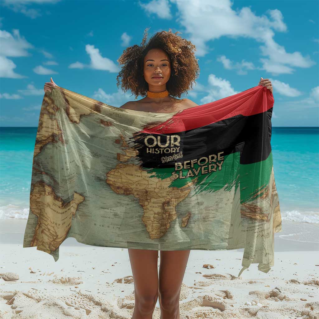 Pan-African Flag Day Sarong African Map - Vintage Style LT15