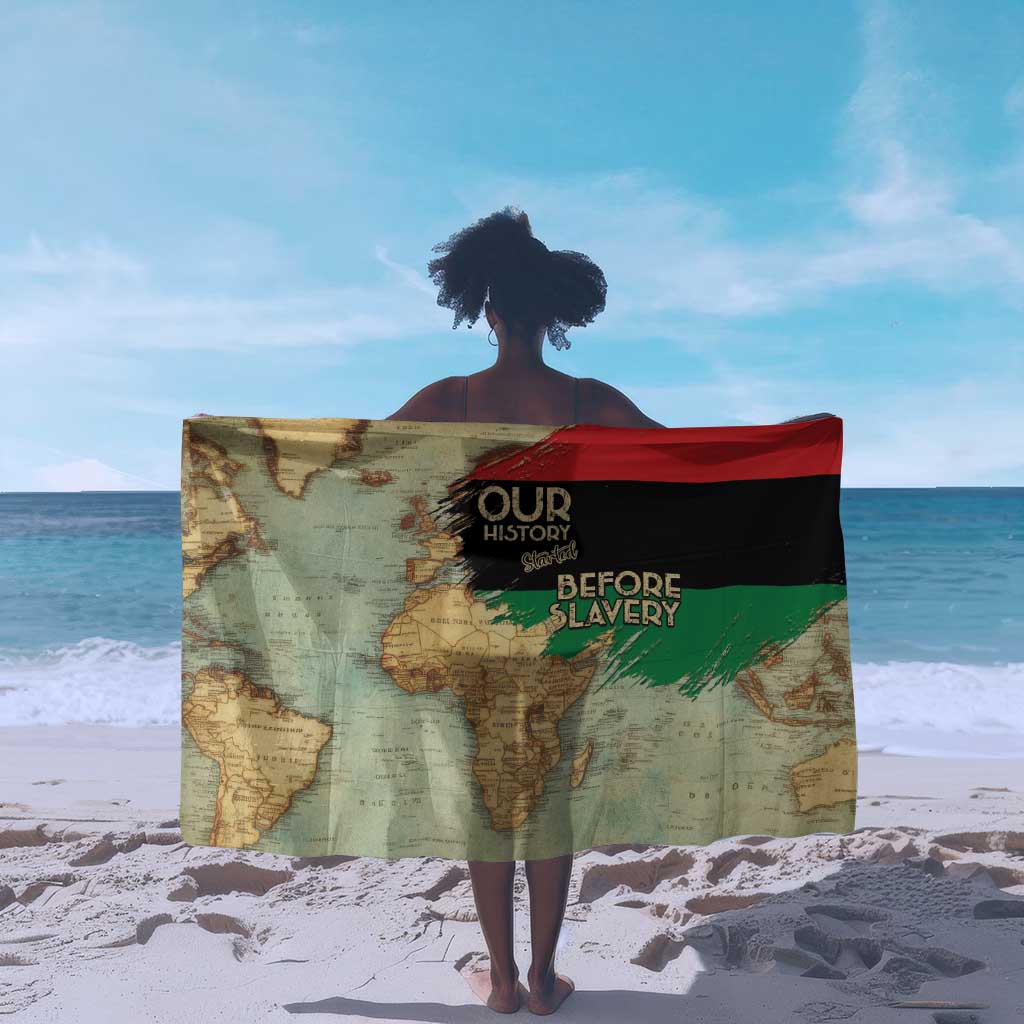 Pan-African Flag Day Sarong African Map - Vintage Style LT15