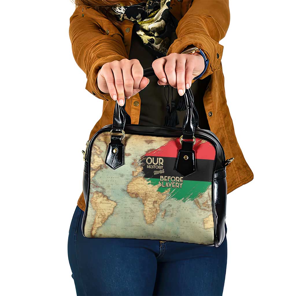 Pan African Flag Day Shoulder Handbag Our History Started Before Slavery LT15