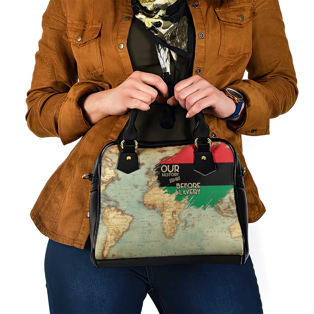 Pan African Flag Day Shoulder Handbag Our History Started Before Slavery LT15