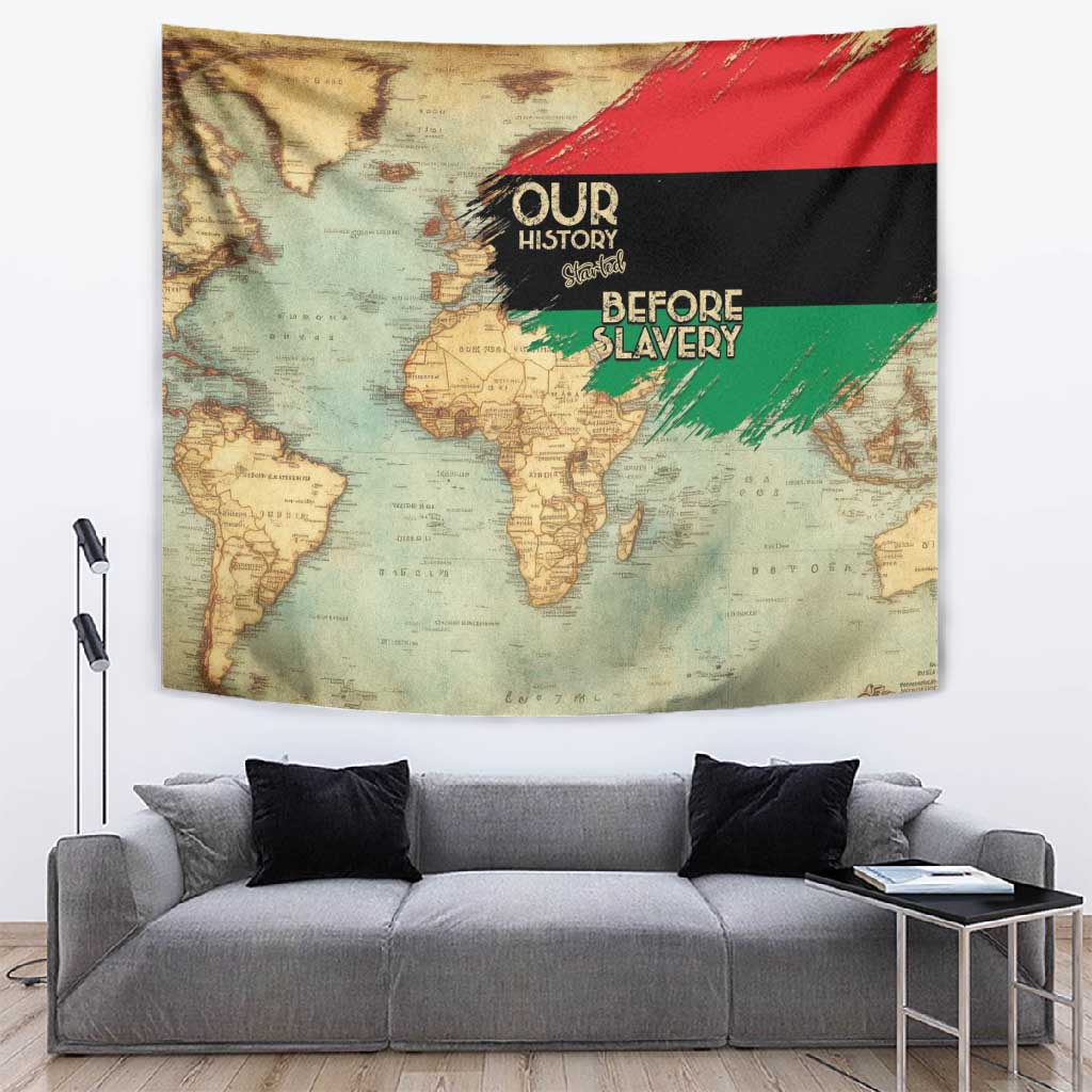Pan-African Flag Day Tapestry African Map - Vintage Style LT15
