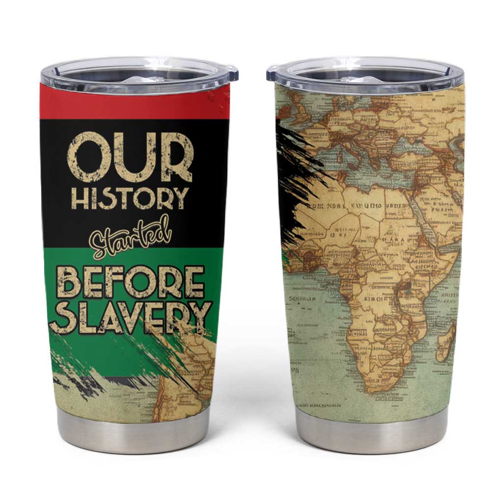 Pan-African Flag Day Tumbler Cup African Map - Vintage Style LT15