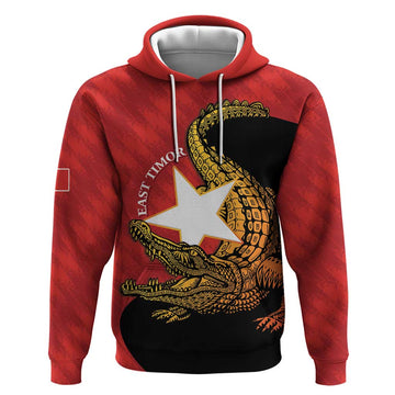 East Timor Independence Day Hoodie 49th Anniversary - Crocodile Curve Style LT15