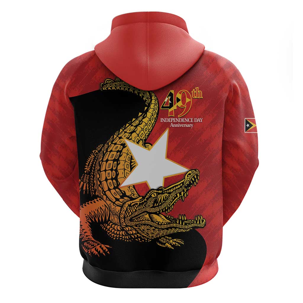 East Timor Independence Day Hoodie 49th Anniversary - Crocodile Curve Style LT15