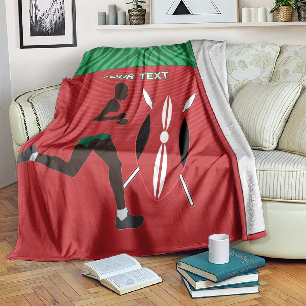 Custom Afro Athletics Kenya Blanket Kenyan Runner - Maasai Shield LT15