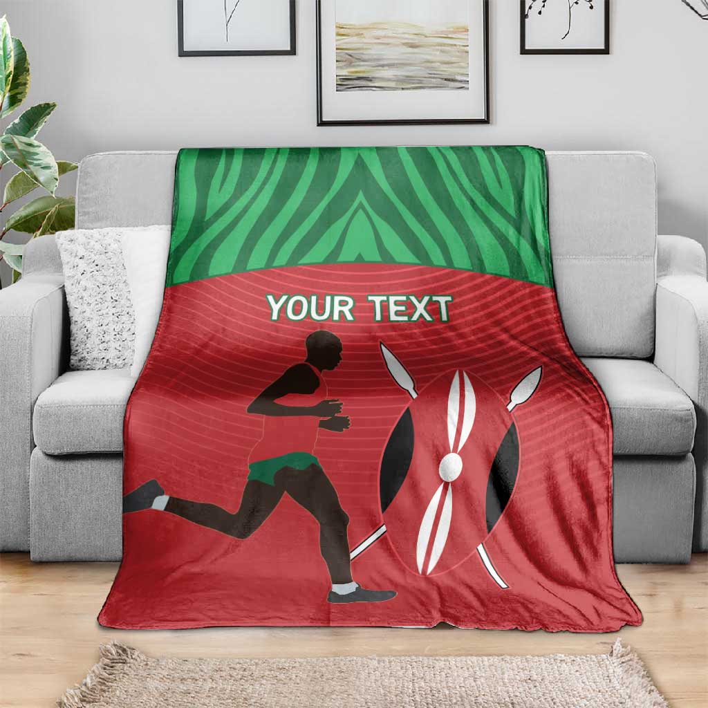 Custom Afro Athletics Kenya Blanket Kenyan Runner - Maasai Shield LT15