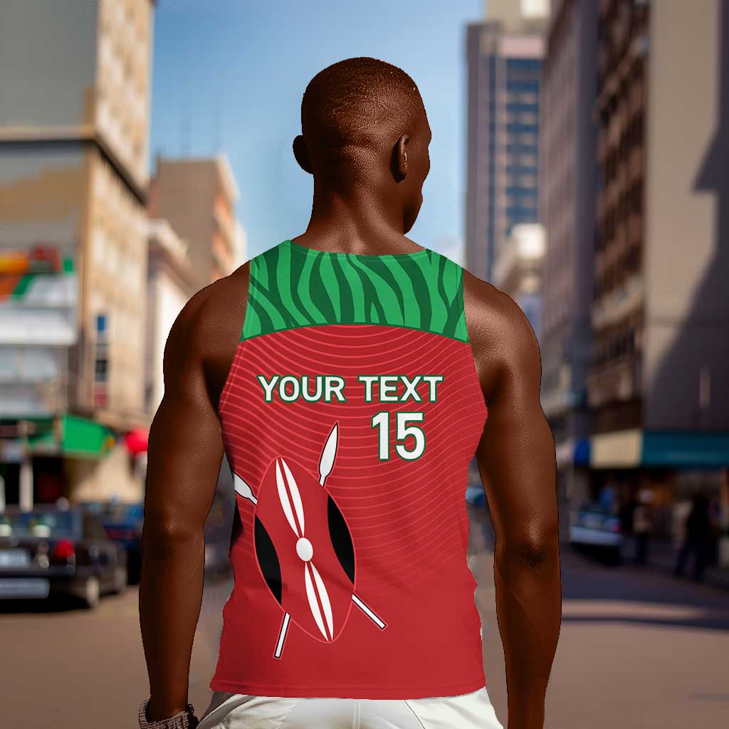 Custom Afro Athletics Kenya Men Tank Top Kenyan Runner - Maasai Shield LT15