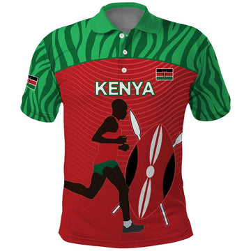 Custom Athletics Kenya Polo Shirt Kenyan Runner LT15