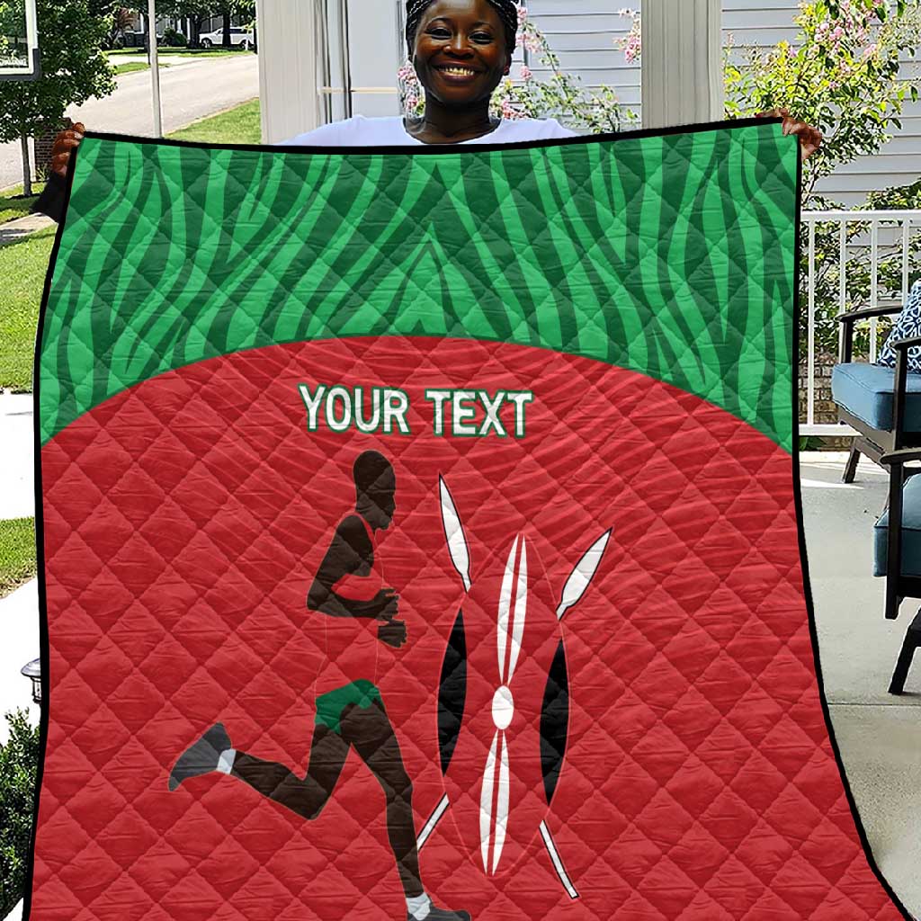Custom Afro Athletics Kenya Quilt Kenyan Runner - Maasai Shield LT15