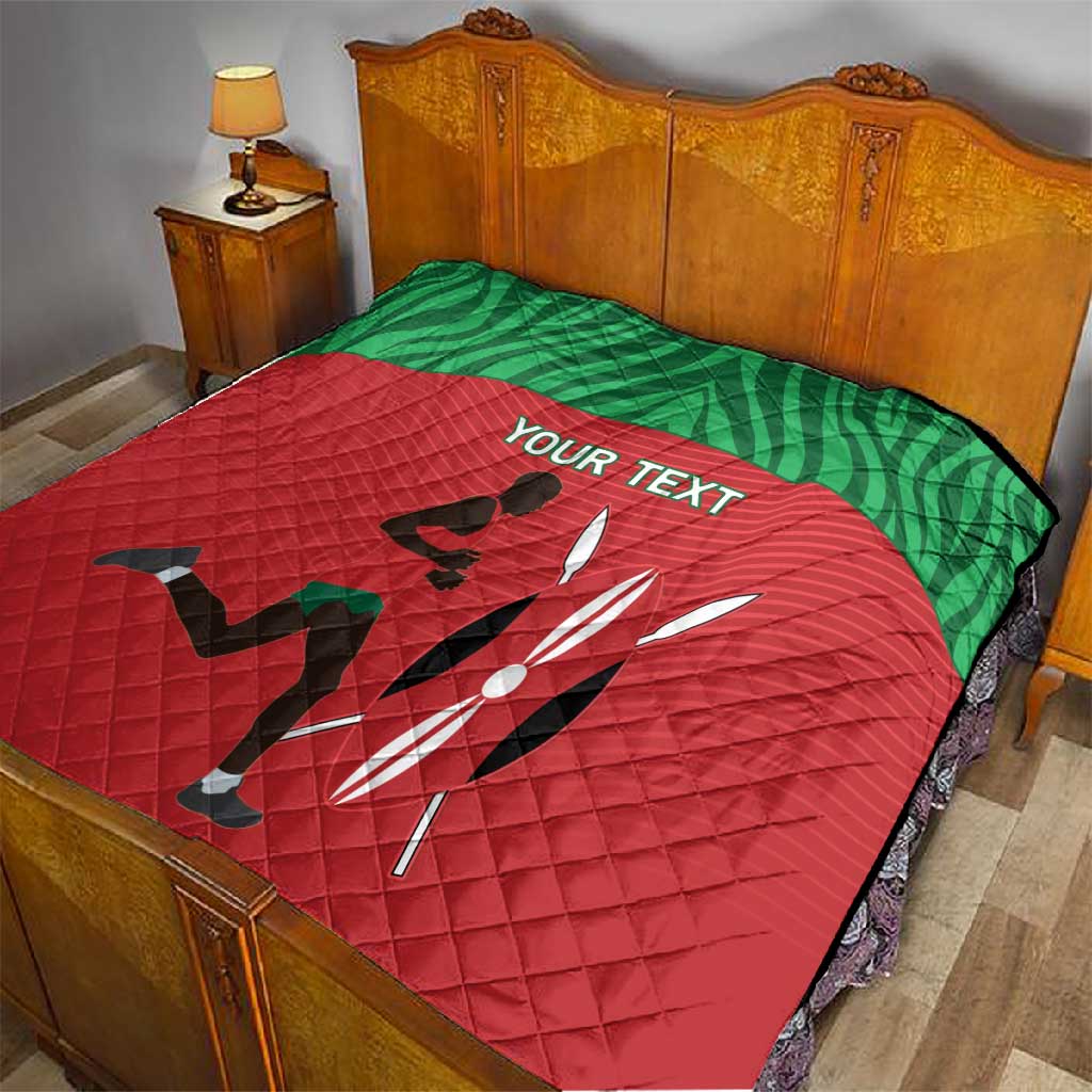 Custom Afro Athletics Kenya Quilt Kenyan Runner - Maasai Shield LT15