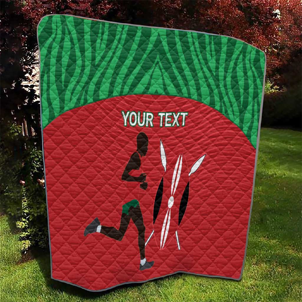 Custom Afro Athletics Kenya Quilt Kenyan Runner - Maasai Shield LT15