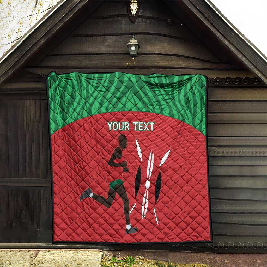 Custom Afro Athletics Kenya Quilt Kenyan Runner - Maasai Shield LT15