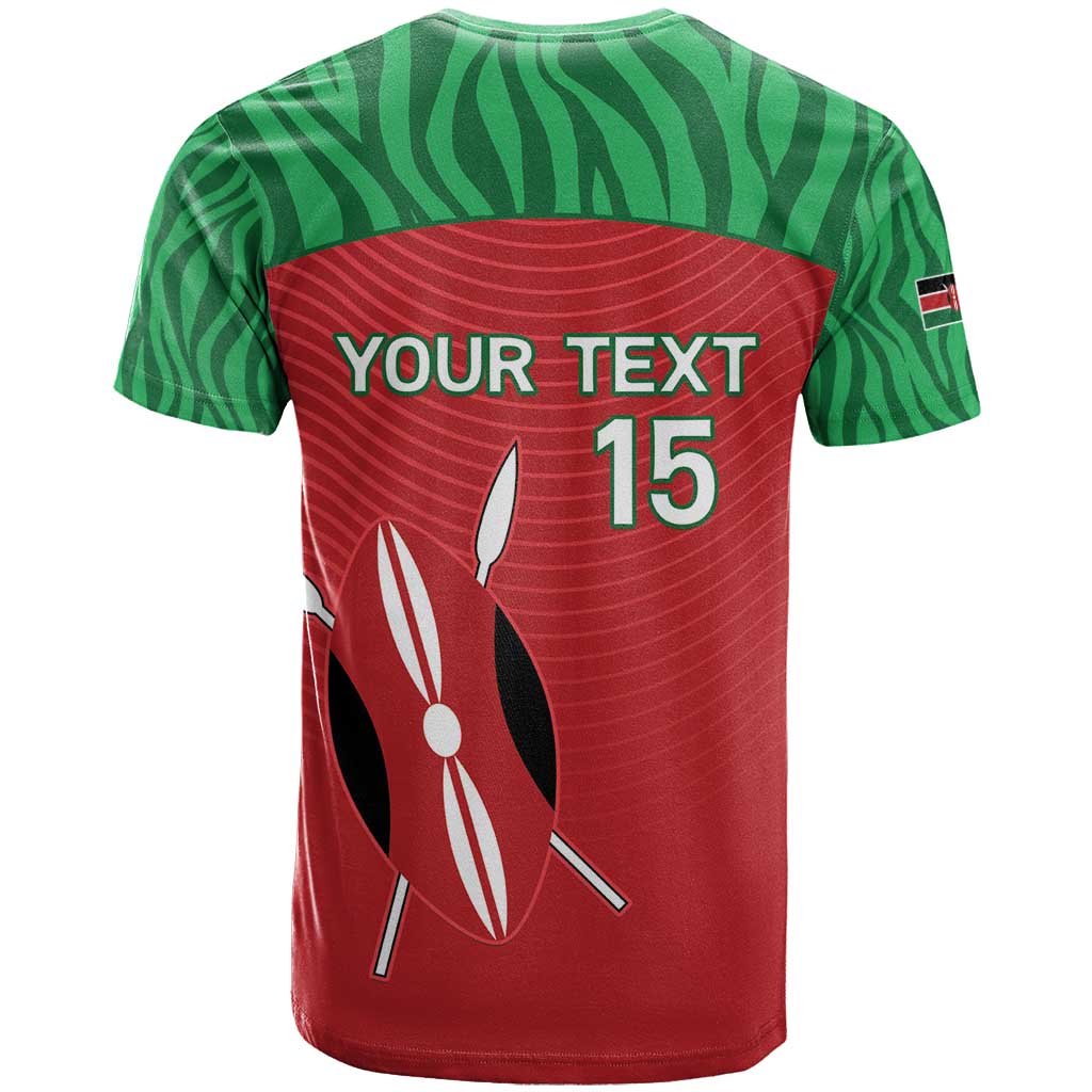 Custom Afro Athletics Kenya T shirt Kenyan Runner - Maasai Shield LT15
