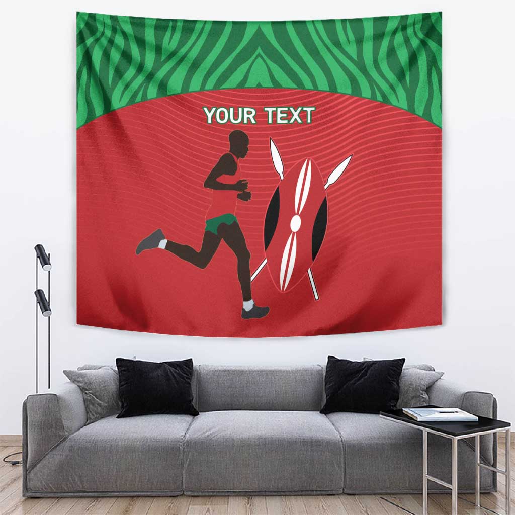 Custom Afro Athletics Kenya Tapestry Kenyan Runner - Maasai Shield LT15