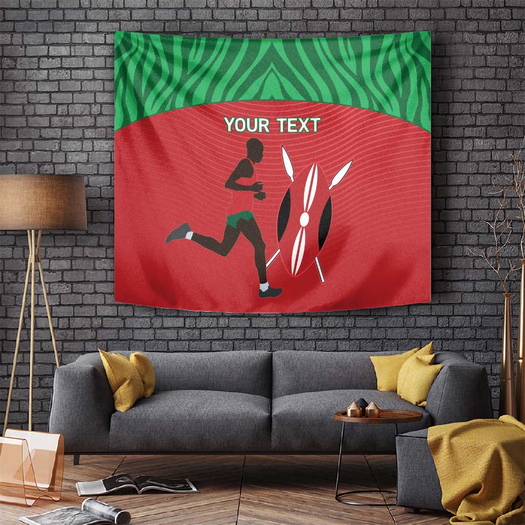 Custom Afro Athletics Kenya Tapestry Kenyan Runner - Maasai Shield LT15