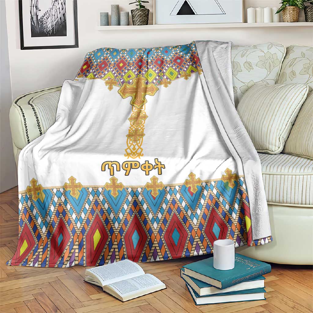 Happy Ethiopian Timkat Blanket Cross Mix Tilet Pattern LT15
