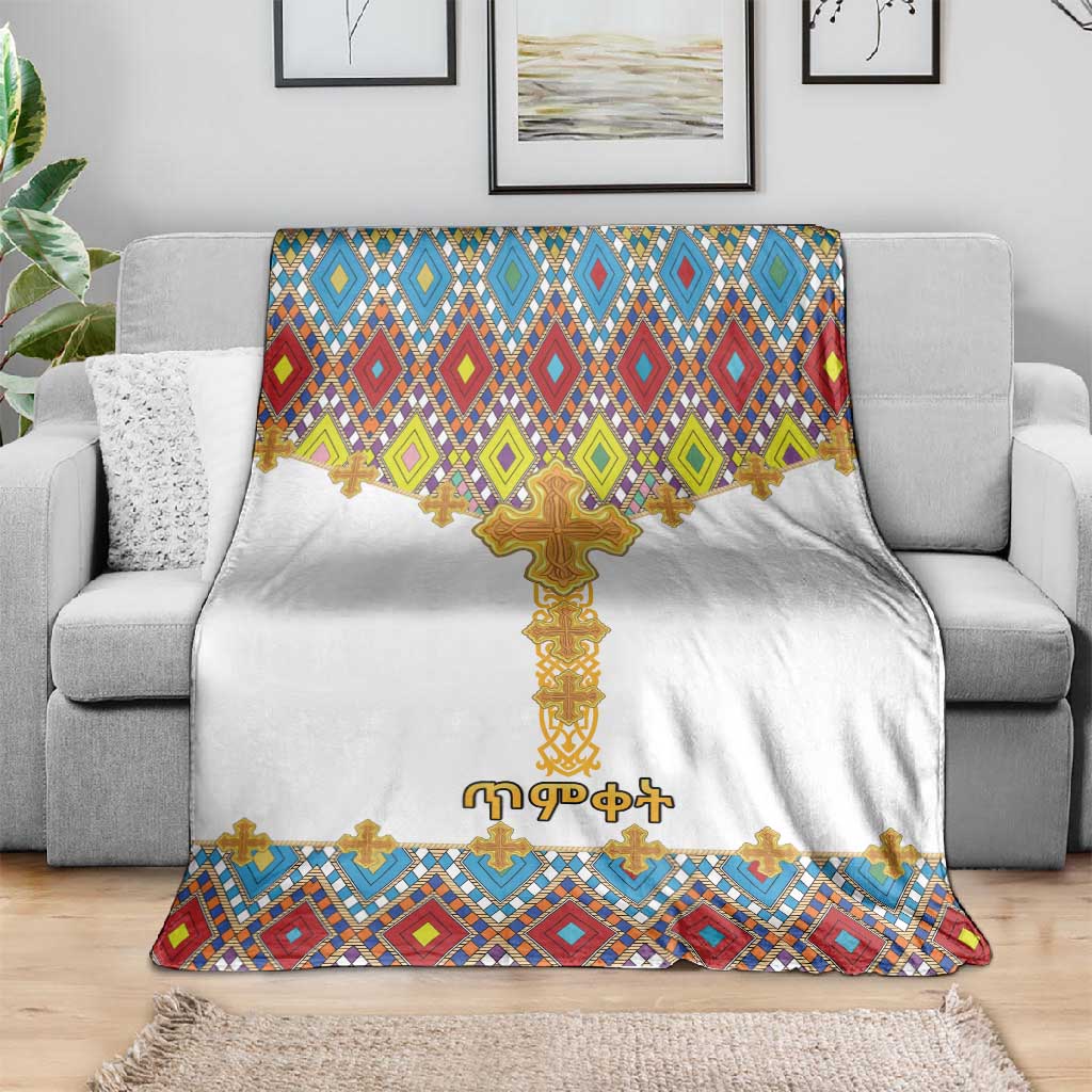 Happy Ethiopian Timkat Blanket Cross Mix Tilet Pattern LT15
