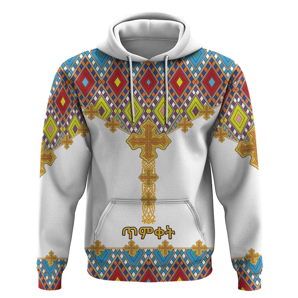 Ethiopian Epiphany Hoodie Cross Mix Tilet Pattern LT15