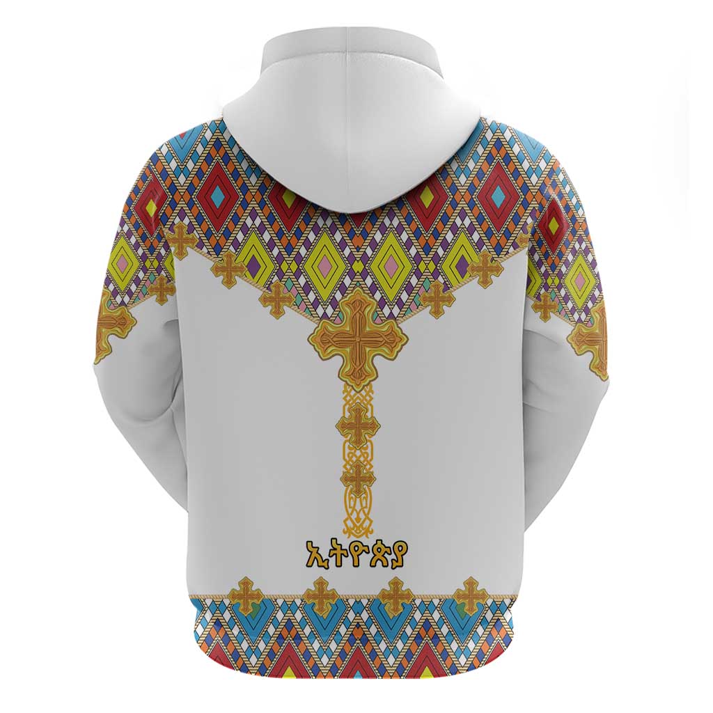 Ethiopian Epiphany Hoodie Cross Mix Tilet Pattern LT15