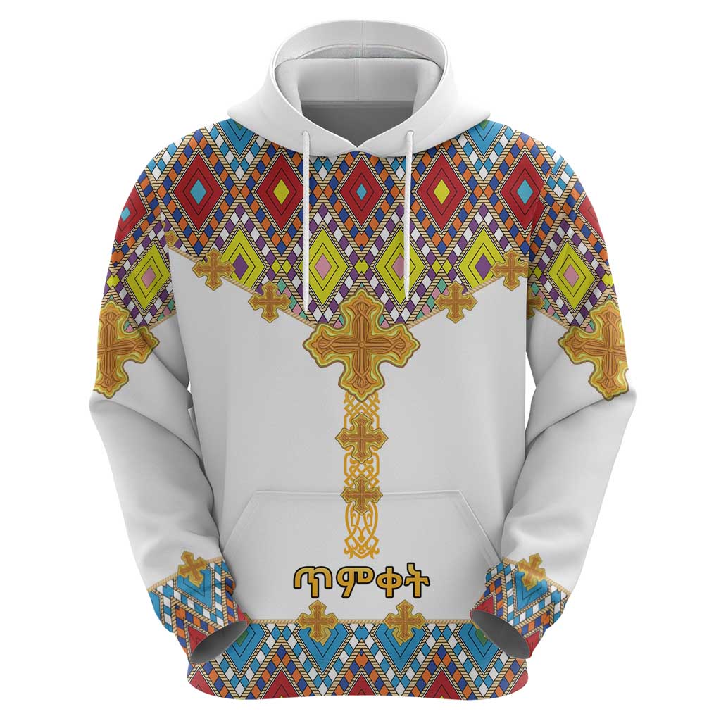 Ethiopian Epiphany Hoodie Cross Mix Tilet Pattern LT15