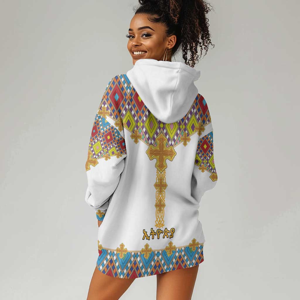 Happy Ethiopian Timkat Hoodie Dress Cross Mix Tilet Pattern LT15