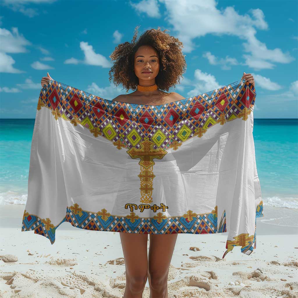 Happy Ethiopian Timkat Sarong Cross Mix Tilet Pattern LT15