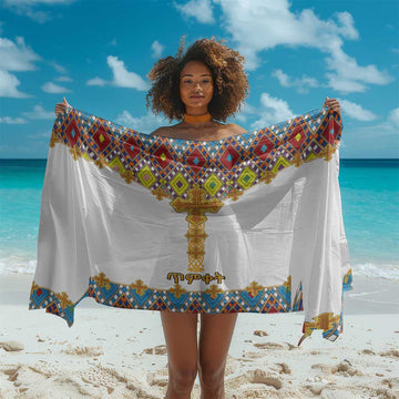 Happy Ethiopian Timkat Sarong Cross Mix Tilet Pattern LT15