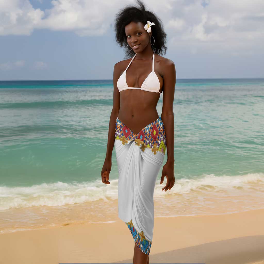 Happy Ethiopian Timkat Sarong Cross Mix Tilet Pattern LT15