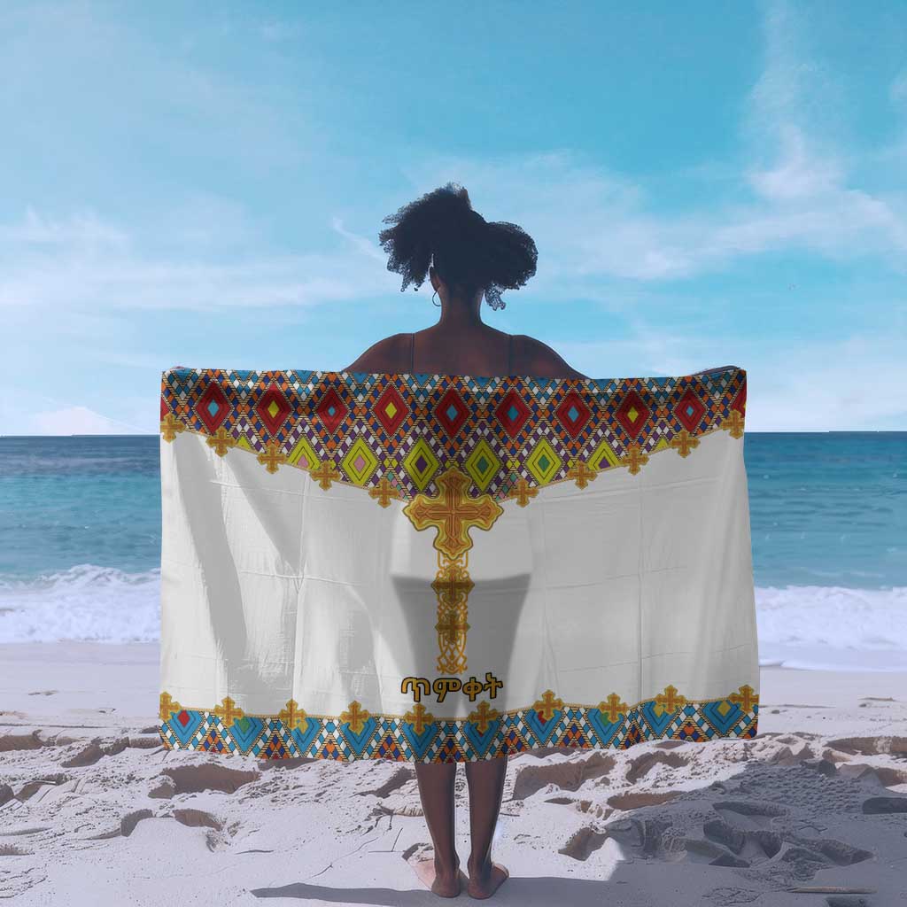 Happy Ethiopian Timkat Sarong Cross Mix Tilet Pattern LT15
