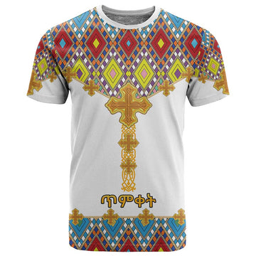 Happy Ethiopian Timkat T shirt Cross Mix Tilet Pattern LT15