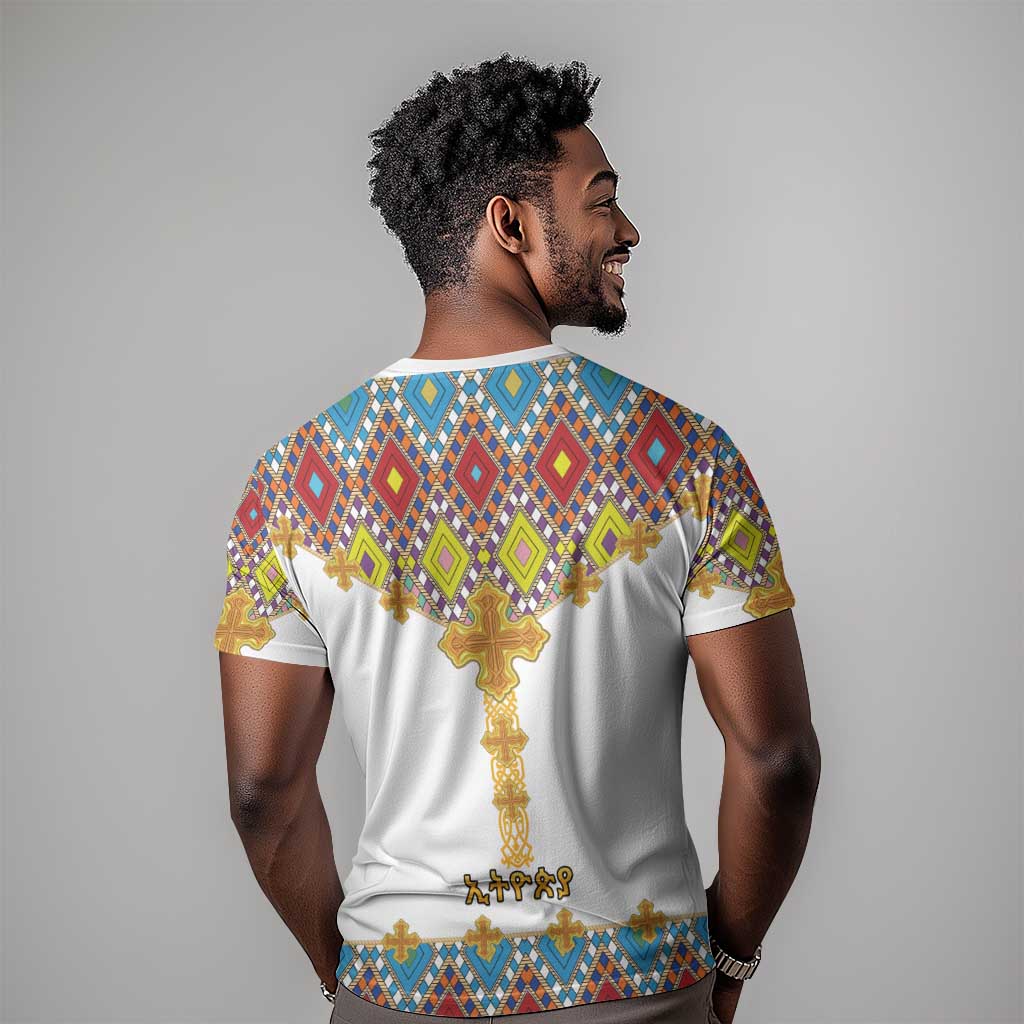 Happy Ethiopian Timkat T shirt Cross Mix Tilet Pattern LT15