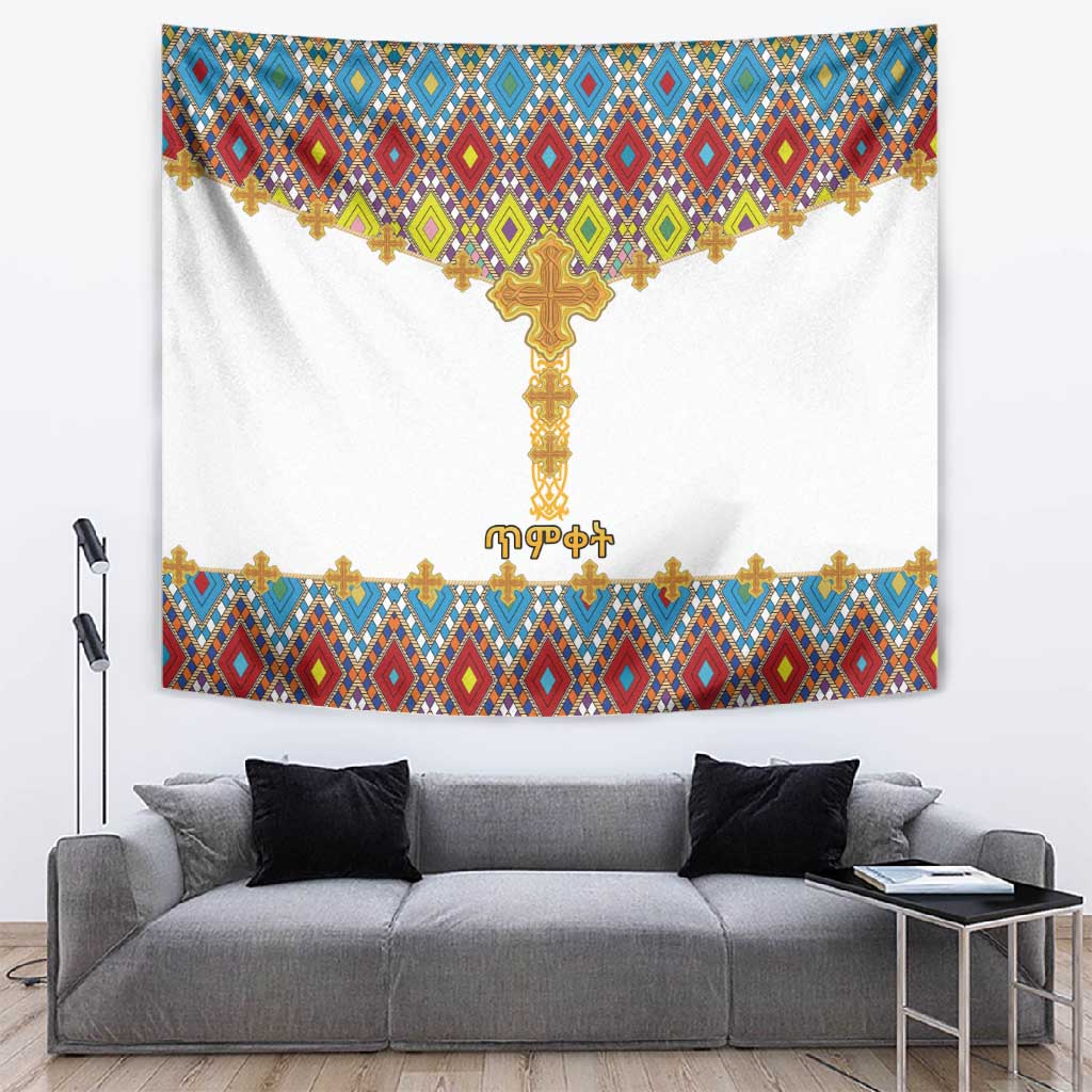 Happy Ethiopian Timkat Tapestry Cross Mix Tilet Pattern LT15