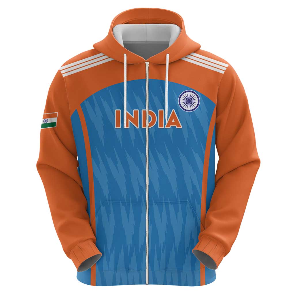 Custom India Cricket Hoodie Go Men in Blue LT15
