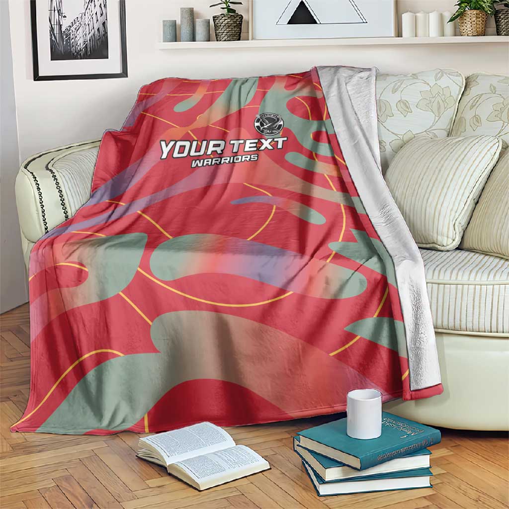 Afro Namibia Football Custom Blanket Go Namibia Warriors - Sporty Style LT15
