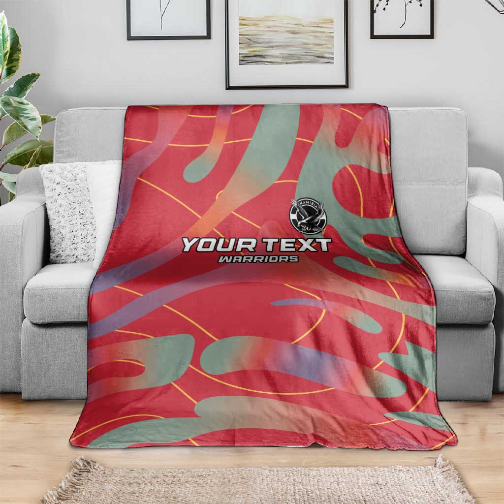 Afro Namibia Football Custom Blanket Go Namibia Warriors - Sporty Style LT15
