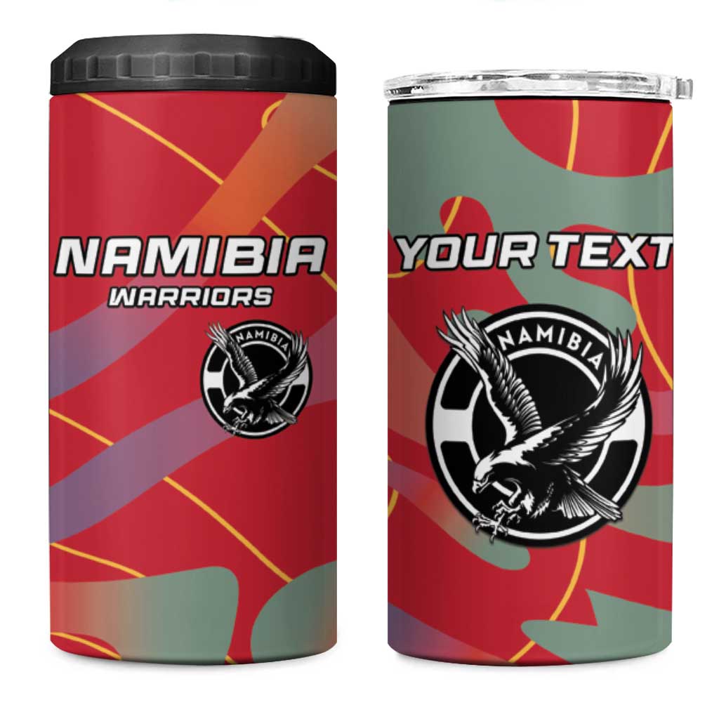 Afro Namibia Football Custom 4 in 1 Can Cooler Tumbler Go Namibia Warriors - Sporty Style LT15