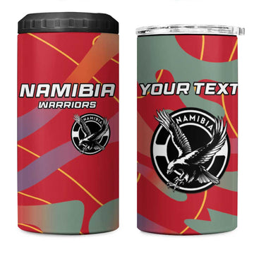 Afro Namibia Football Custom 4 in 1 Can Cooler Tumbler Go Namibia Warriors - Sporty Style LT15